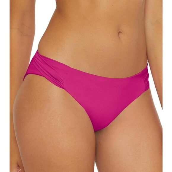 Trina Turk Swim Women's Monaco Shirred Hipster Swim Bottom Hot Pink. Sz 4. NWT - Picture 2 of 9